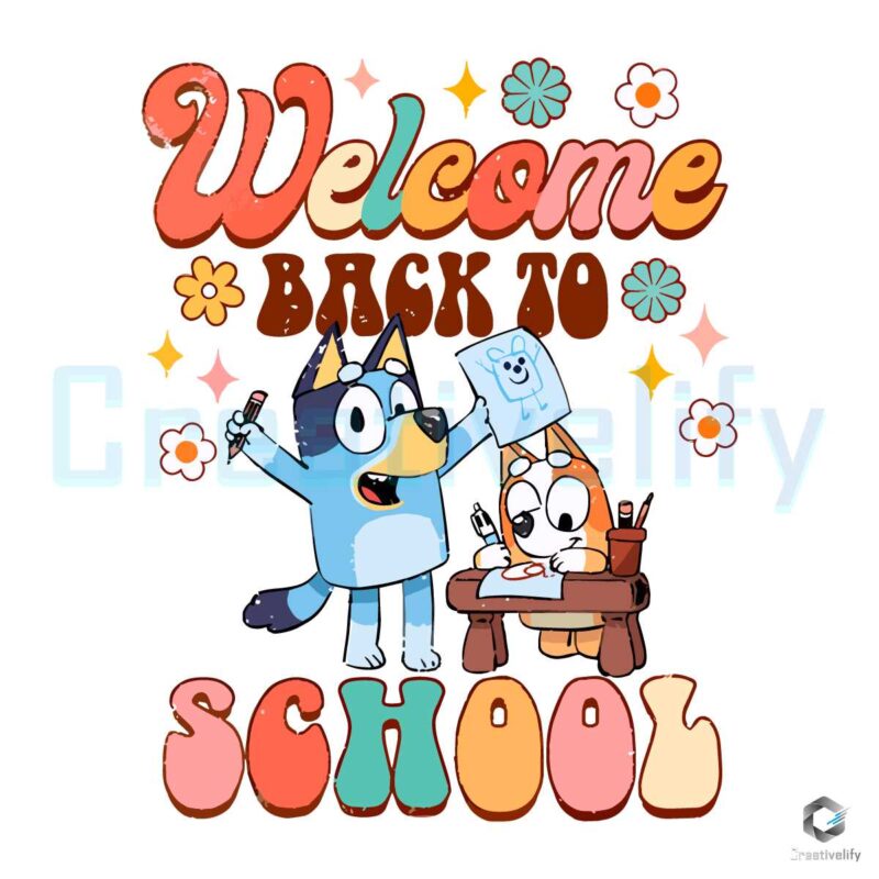 Bluey Bingo Welcome Back To School SVG