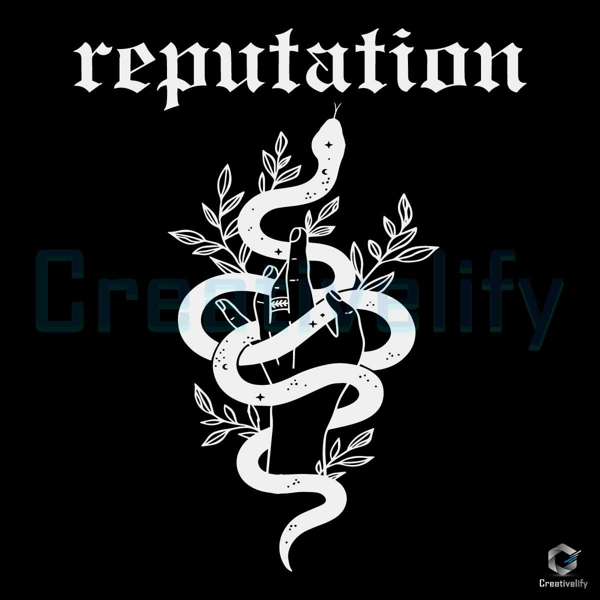 Reputation Snake Svg Taylor Swift Digital Cricut File - CreativeLify