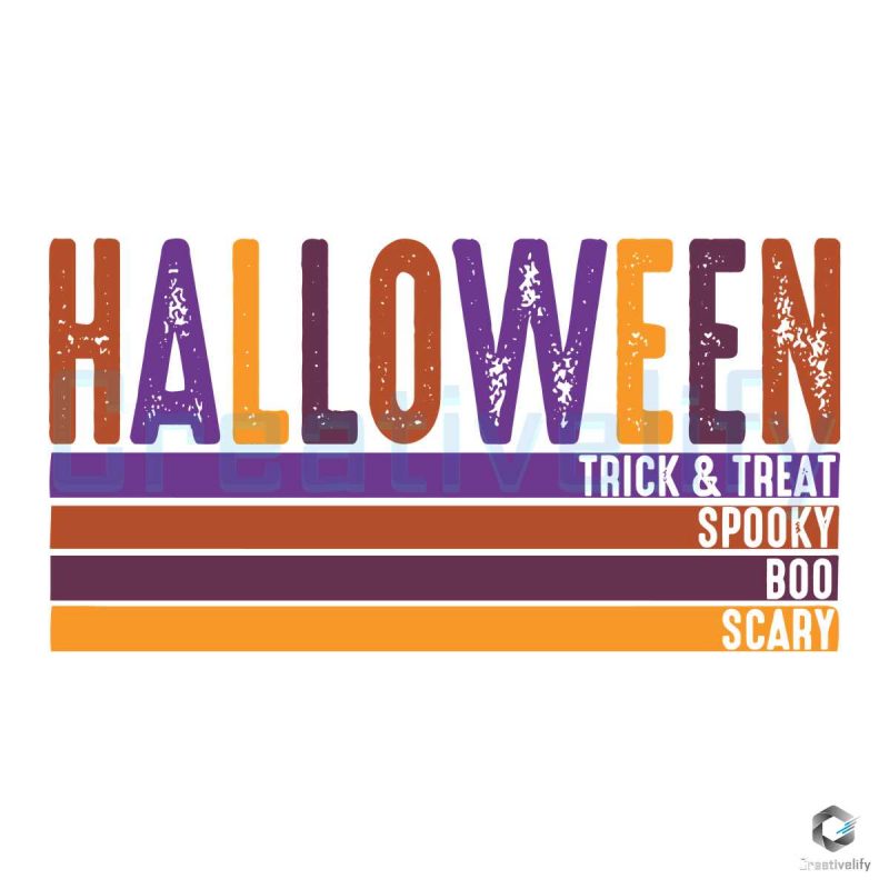 Trick And Treat Spooky Boo Scary SVG File