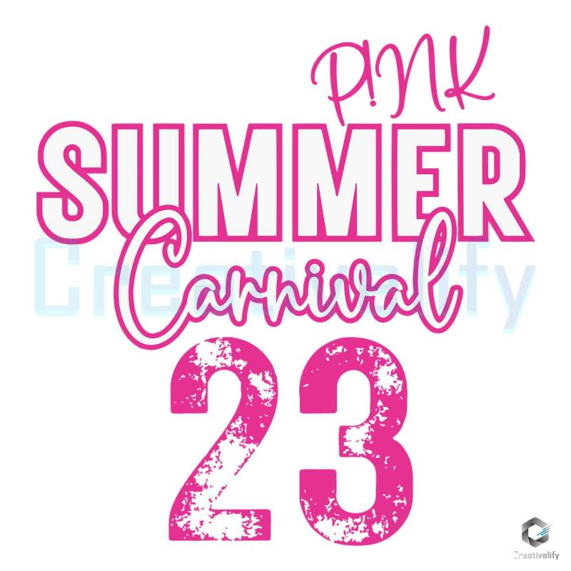 Pink Summer Carnival Tour 2023 SVG Digital File