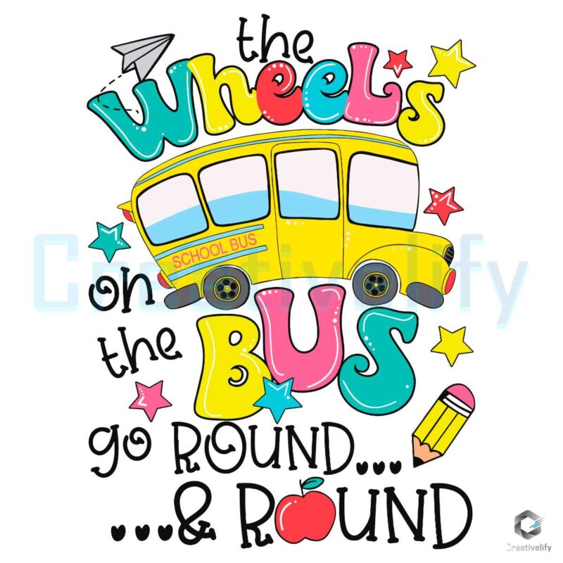 The Wheels On The Bus School SVG File
