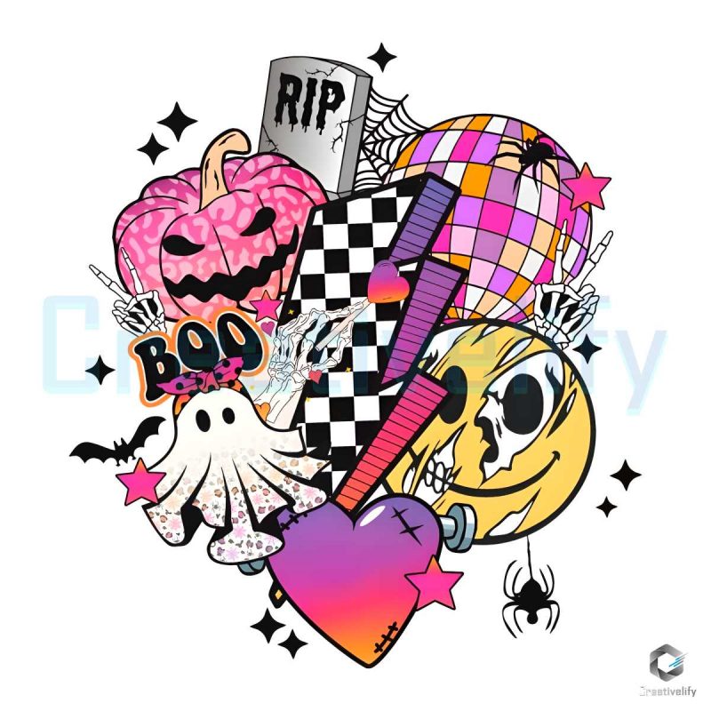 Rip Boo Smiley Face Halloween PNG File
