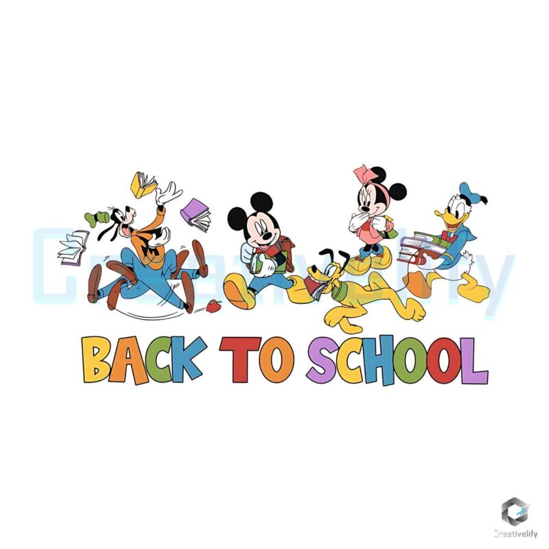 Mickey And Friend Back To School PNG File
