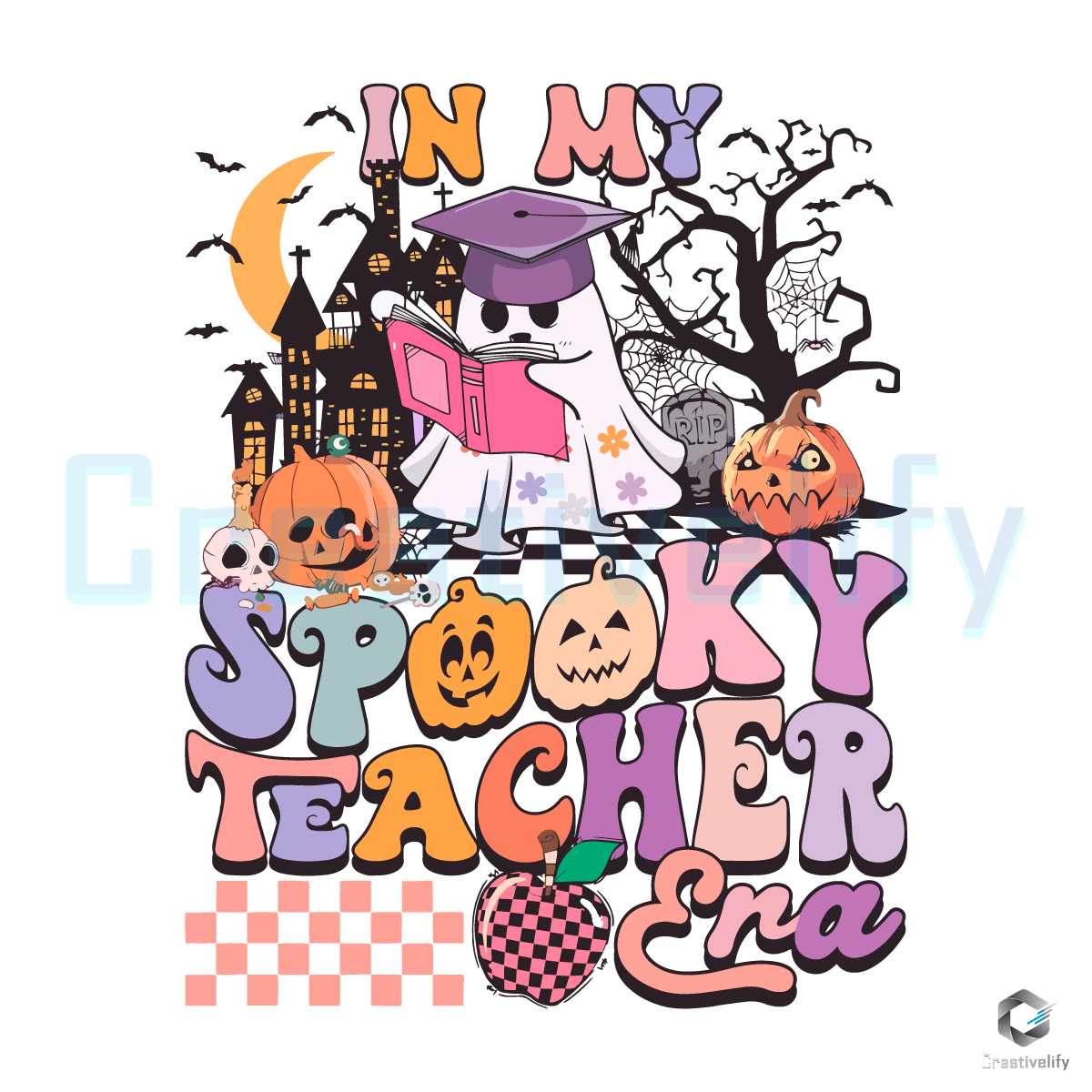 In My Spooky Teacher Era SVG Halloween Ghost SVG Design - CreativeLify