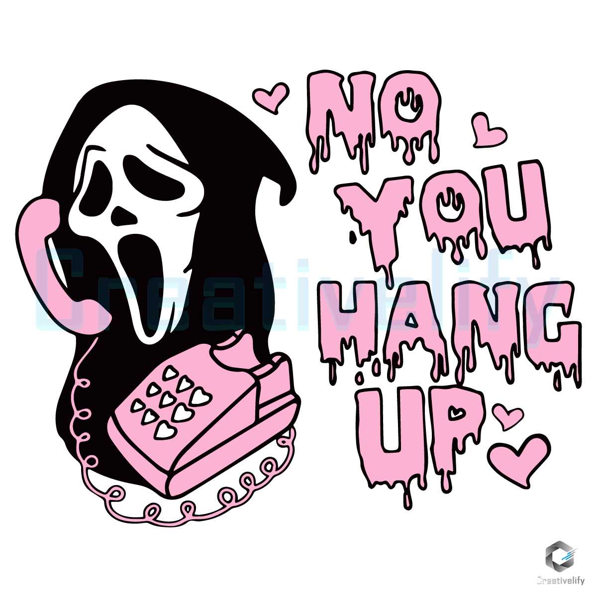 No You Hang Up Horror Movie SVG Ghost Face Design - CreativeLify