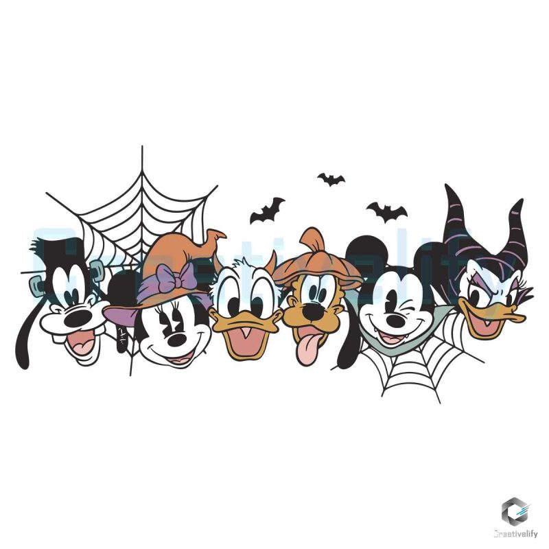 Disney Character Faces Halloween SVG Cricut File