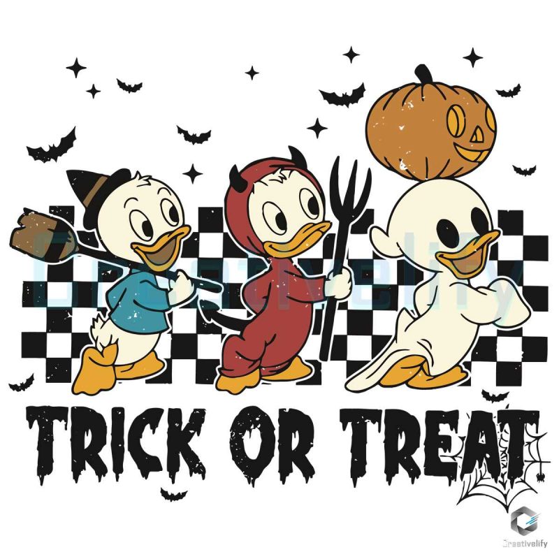 Trick Or Treat Disney Duck Halloween SVG