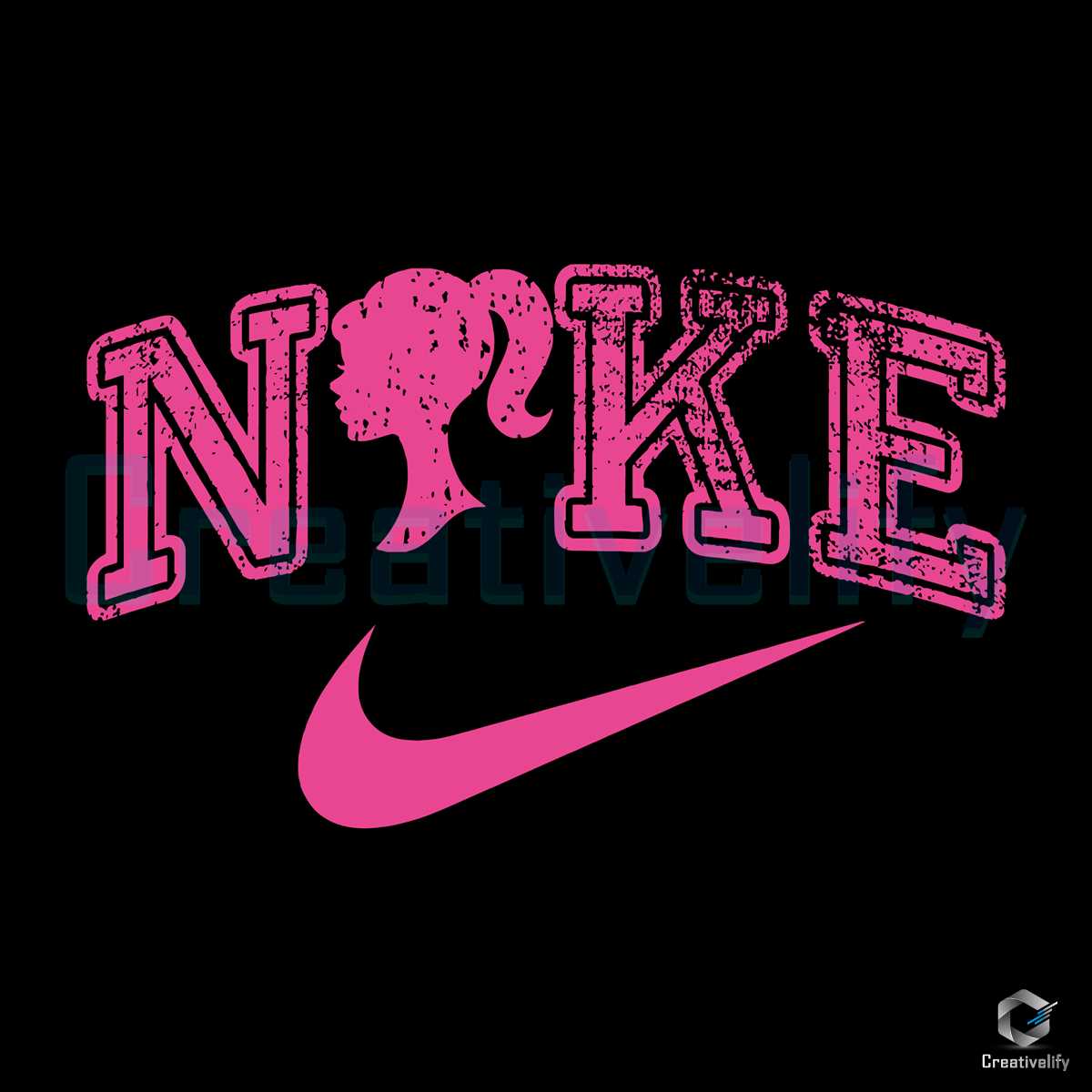 Nike Barbie Girl SVG Cutting Digital File - CreativeLify