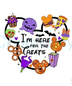 Here For The Treats Mickey Halloween PNG