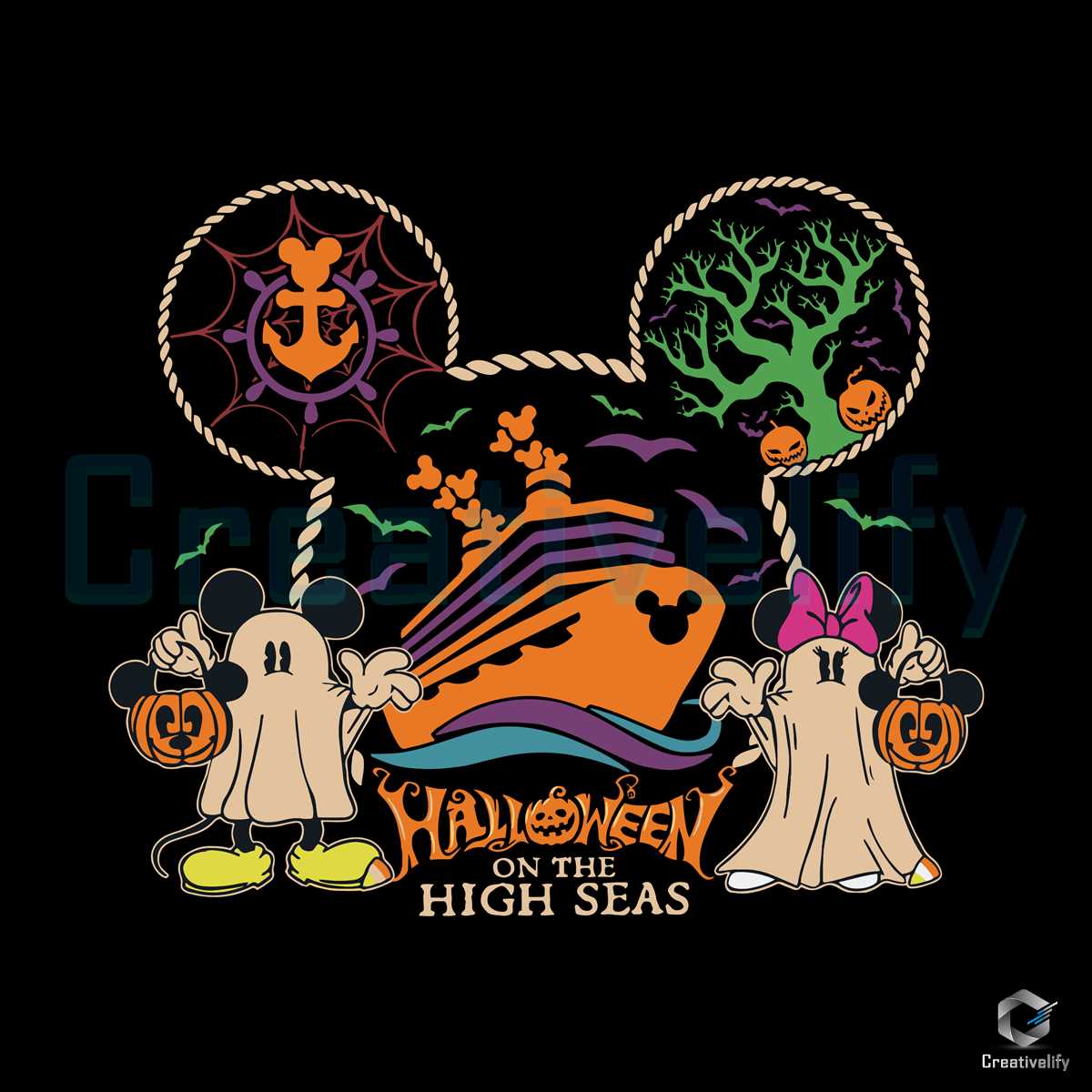 Disney Cruise Halloween SVG Halloween On The High Seas SVG - CreativeLify