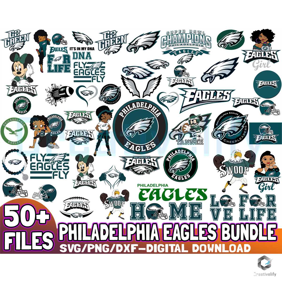 Philadelphia Eagles Svg Bundle Files For Cricut - CreativeLify