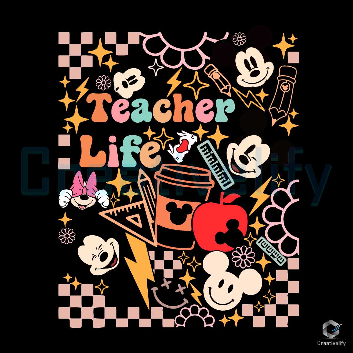 Disney Teacher Life SVG Mickey Back To School Cricut File - CreativeLify