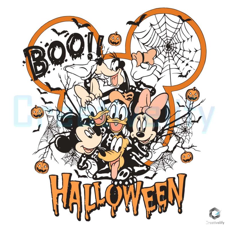 Mickey And Friends Boo Halloween SVG