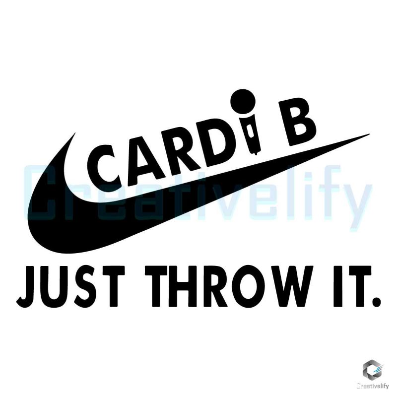 Cardi B Throw Microphone Nike SVG File
