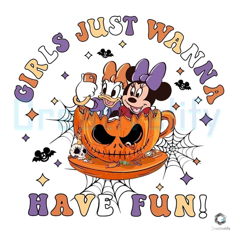 Girls Just Wanna Have Minnie Daisy Halloween PNG