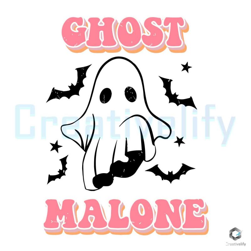 Ghost Malone Halloween SVG Design File