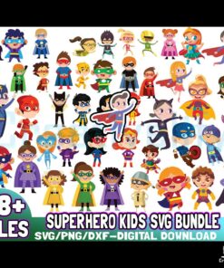 48-superhero-kids-layered-svg-superheroes-kids-vector-clipart-superhero-boys-girls-cricut-bundle-svg-png-dxf-vector-cut-file-designs