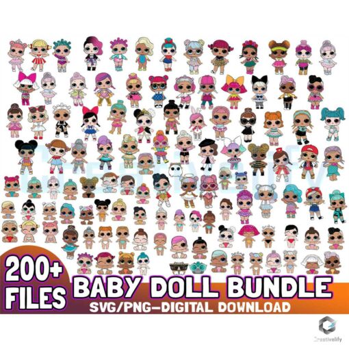 200-files-baby-doll-bundle-svg