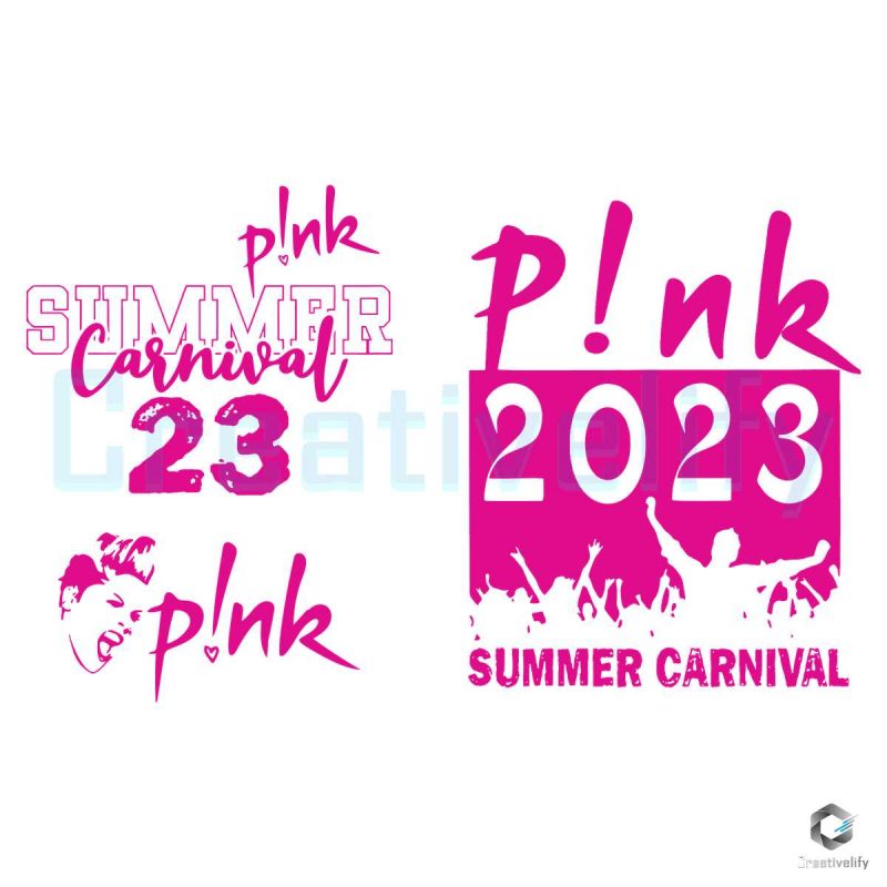 Pink Summer Carnival 2023 Tour Bundle SVG