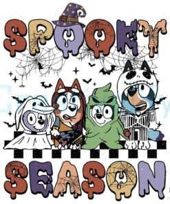 Spooky Season BIuey And Friends SVG File