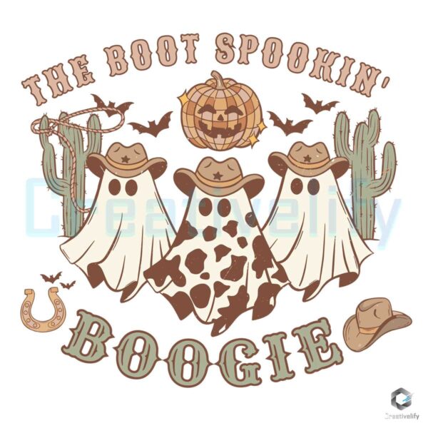 Free Boot Spookin Boogie Western SVG File