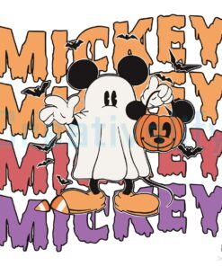 Mickey Ghost Pumpkin Halloween SVG