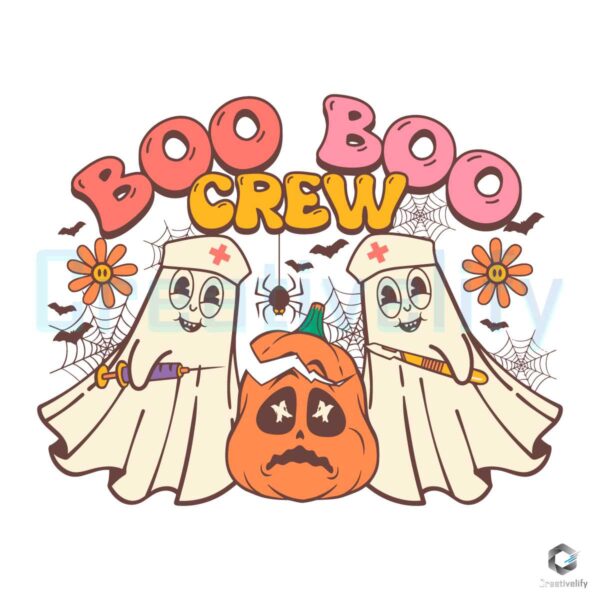 Boo Boo Crew Nurse Pumpkin Horror SVG File