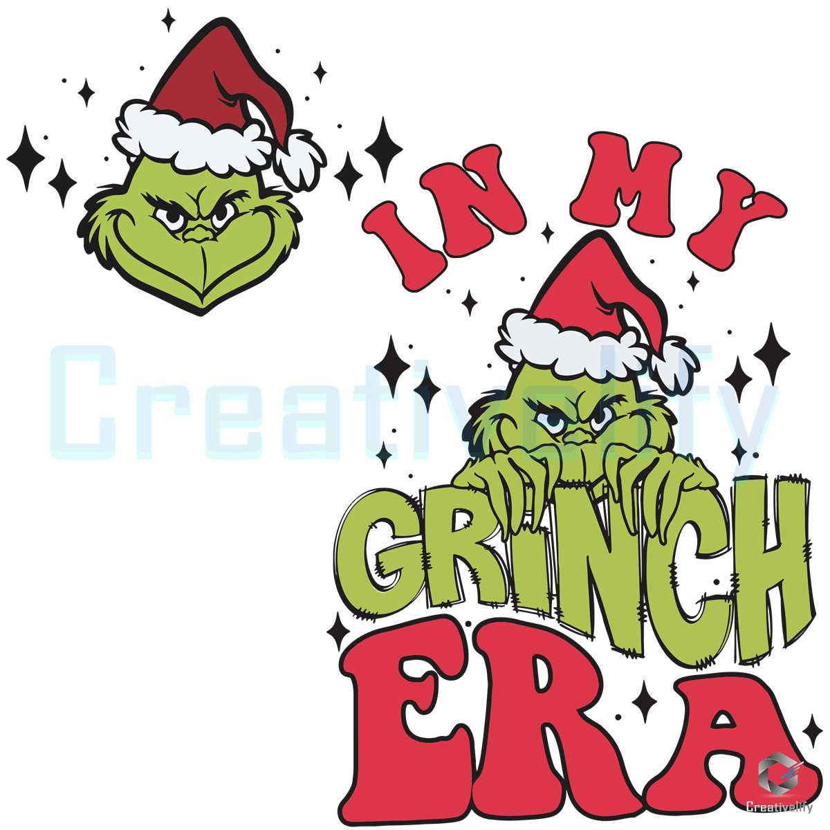 In My Grinch Era SVG Santa Grinchmas Digital Cricut File - CreativeLify