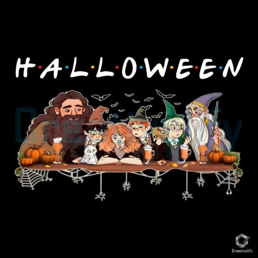 Harry Potter And Friends Chibi Halloween PNG