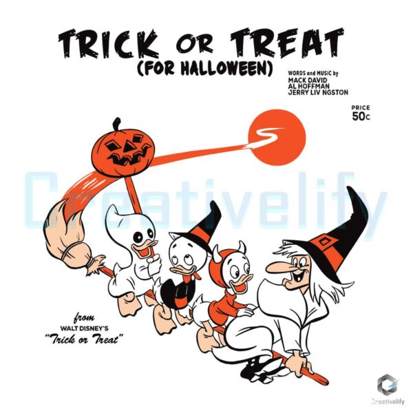 Donald Duck Trick Or Treat Halloween SVG
