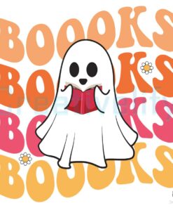 Ghost Halloween For Books Lover SVG File