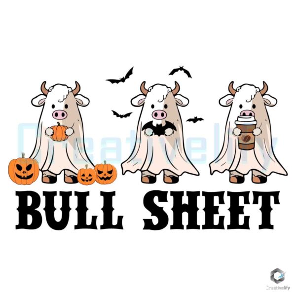 Bull Sheet Ghost Cow Halloween SVG File