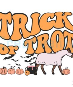 Horse Trick Or Trot Halloween Vibes SVG File