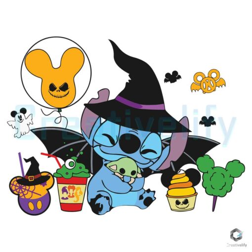 Stitch Witch Vibe Halloween Party SVG File