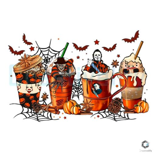 Free Horror Movie Coffee Cups PNG File