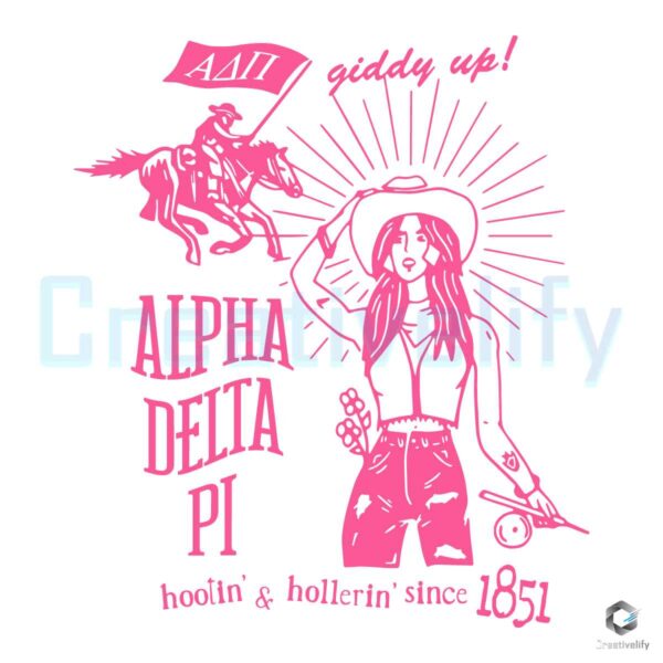 Alpha Delta Pi Country ADPi Giddy SVG File