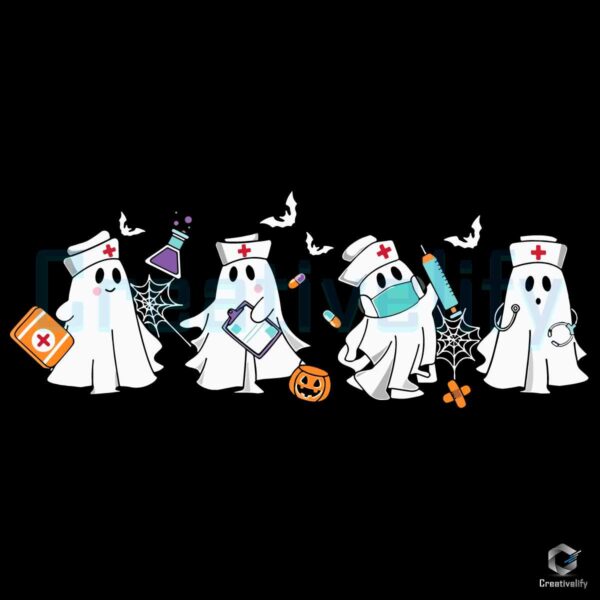 Cute Boo Nurses Halloween SVG Graphic File
