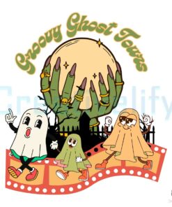Retro Groovy Ghost Tours Halloween SVG File