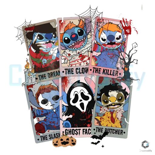 Stitch Horror Tarot Card Halloween PNG