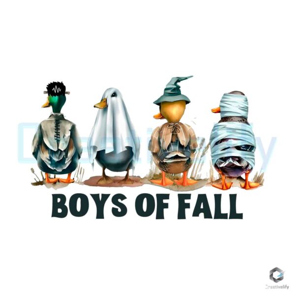Fall Boys Of Ghost Ducks Halloween Party PNG