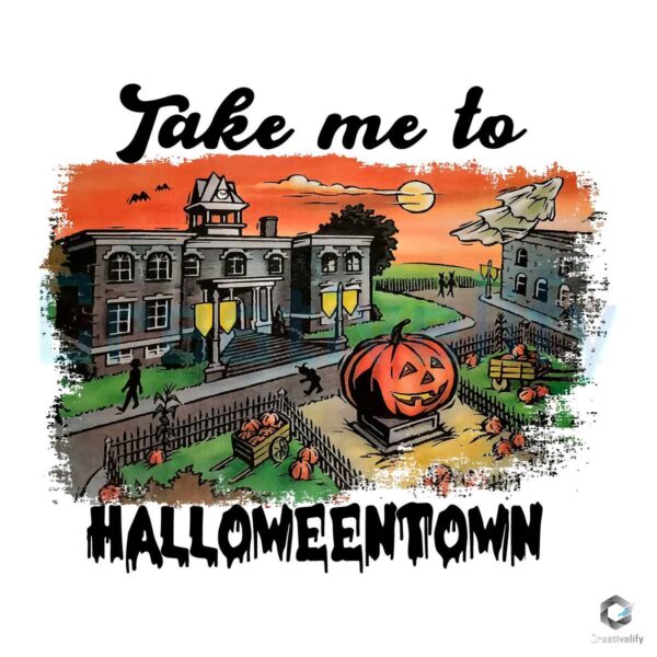 take-me-to-halloween-town-pumpkin-png-download-file