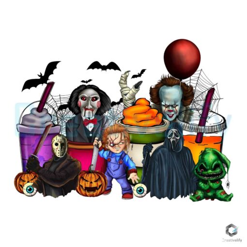 Scary Coffee Cups Horror PNG File Download
