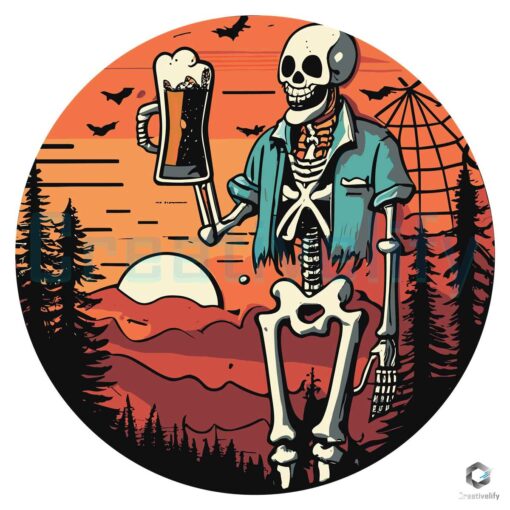 retro-sunset-funny-halloween-skeleton-love-beer-svg-file