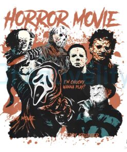 Horror Movies Characters 90s Vintage PNG File