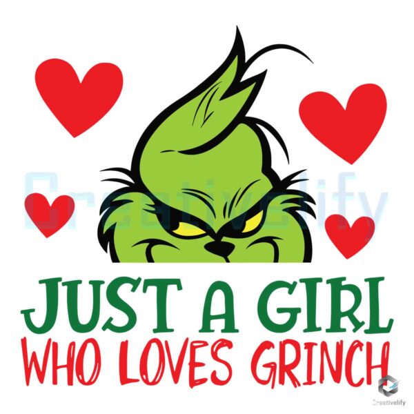 Grinch Face Preppy Retro Pink Christmas SVG Digital File