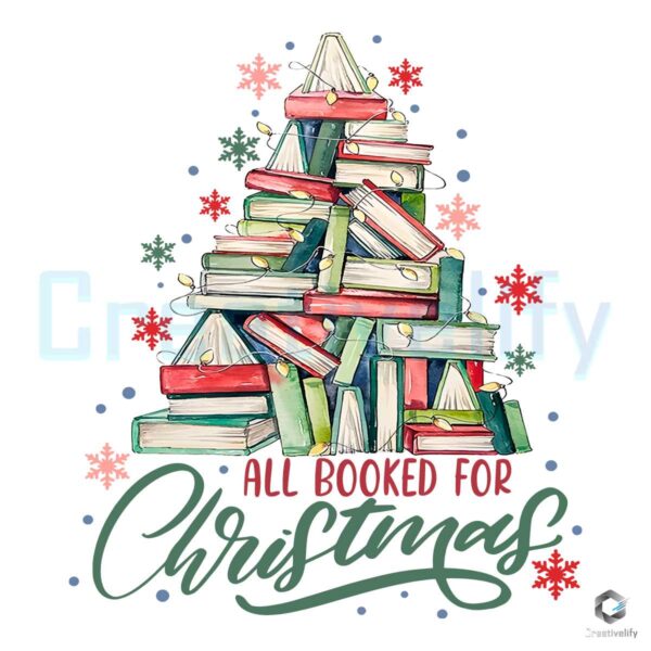 all-booked-for-christmas-cute-bookworm-png-download