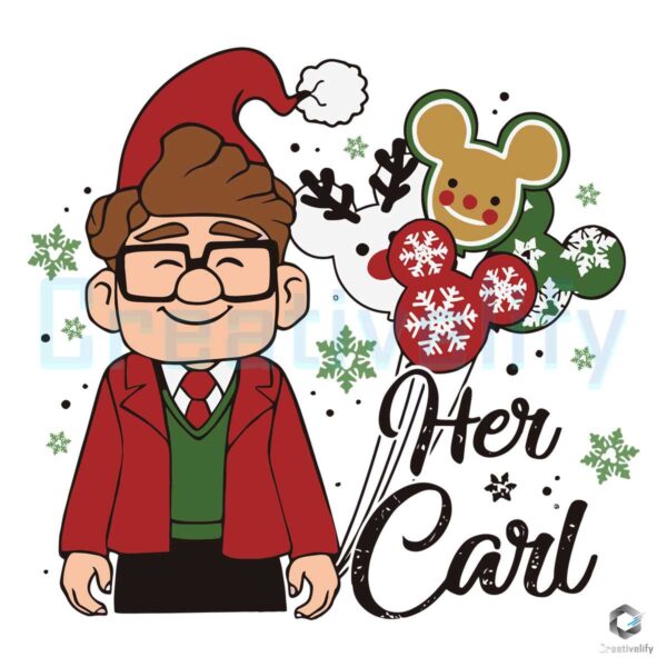 Her Carl Christmas Mickey Balloon SVG File