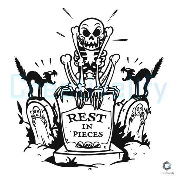 Silly Symphony Skeleton Rest In Pieces SVG