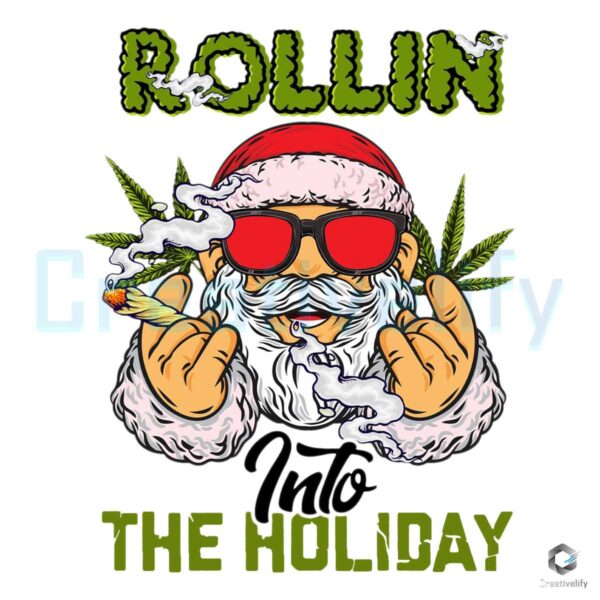 rollin-into-the-holidays-with-santa-claus-smoke-and-hemp-png