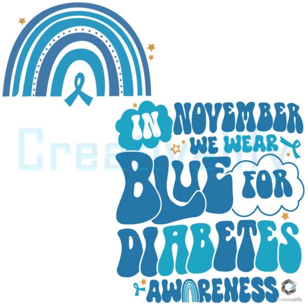 In November We Wear Blue Diabetes SVG